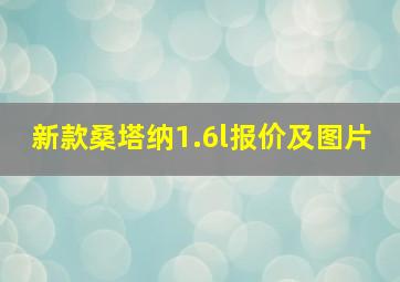 新款桑塔纳1.6l报价及图片