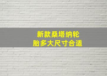 新款桑塔纳轮胎多大尺寸合适