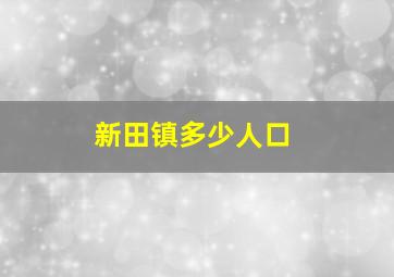 新田镇多少人口