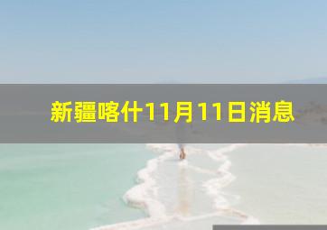 新疆喀什11月11日消息