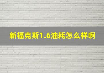 新福克斯1.6油耗怎么样啊