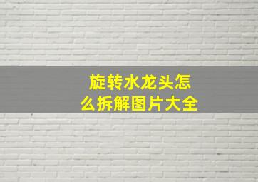 旋转水龙头怎么拆解图片大全