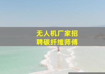 无人机厂家招聘碳纤维师傅