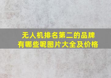 无人机排名第二的品牌有哪些呢图片大全及价格