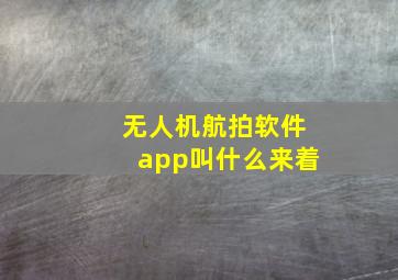 无人机航拍软件app叫什么来着