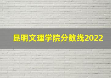 昆明文理学院分数线2022