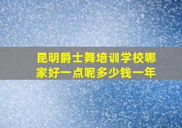 昆明爵士舞培训学校哪家好一点呢多少钱一年