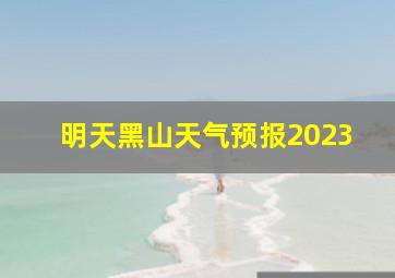 明天黑山天气预报2023