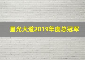 星光大道2019年度总冠军