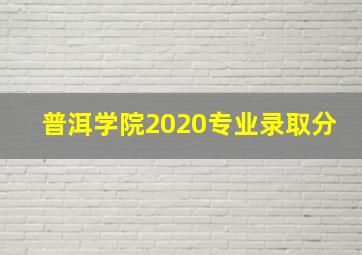 普洱学院2020专业录取分