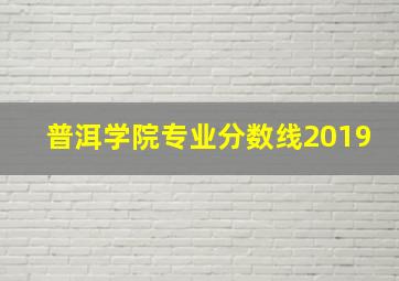 普洱学院专业分数线2019