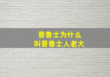 普鲁士为什么叫普鲁士人老大