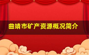 曲靖市矿产资源概况简介