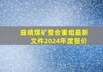 曲靖煤矿整合重组最新文件2024年度报价