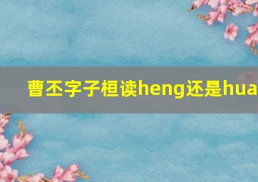 曹丕字子桓读heng还是huan