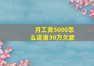 月工资5000怎么还清30万欠款