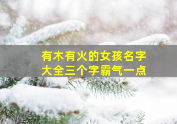 有木有火的女孩名字大全三个字霸气一点