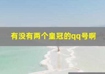 有没有两个皇冠的qq号啊