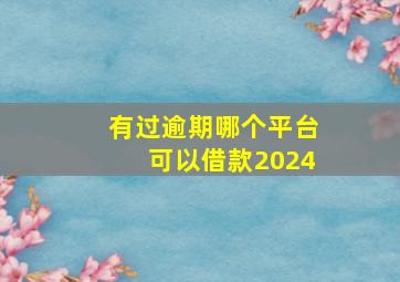 有过逾期哪个平台可以借款2024