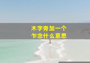 木字旁加一个乍念什么意思