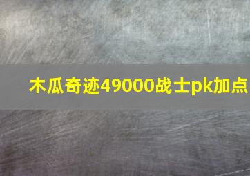 木瓜奇迹49000战士pk加点