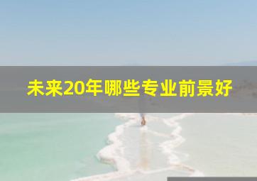 未来20年哪些专业前景好