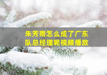 朱芳雨怎么成了广东队总经理呢视频播放