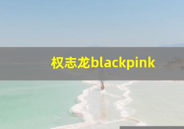 权志龙blackpink