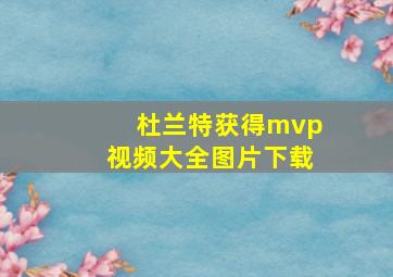 杜兰特获得mvp视频大全图片下载