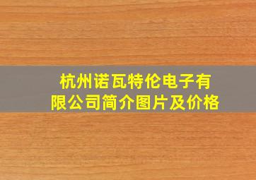 杭州诺瓦特伦电子有限公司简介图片及价格