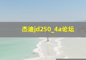 杰迪jd250_4a论坛