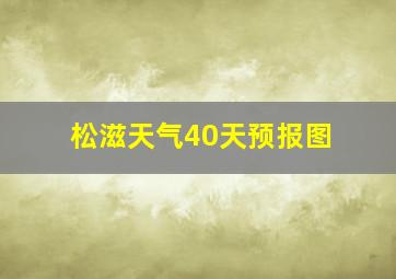 松滋天气40天预报图