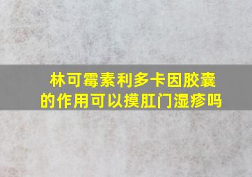 林可霉素利多卡因胶囊的作用可以摸肛门湿疹吗