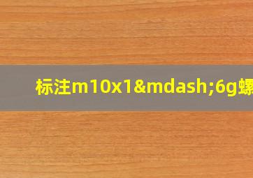 标注m10x1—6g螺纹是