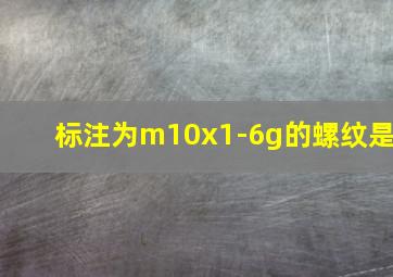 标注为m10x1-6g的螺纹是