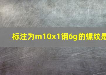 标注为m10x1钢6g的螺纹是