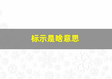 标示是啥意思