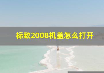 标致2008机盖怎么打开