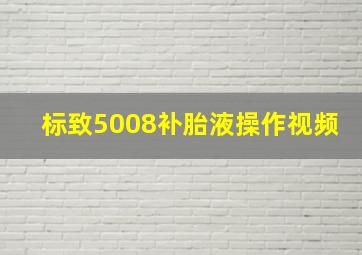 标致5008补胎液操作视频