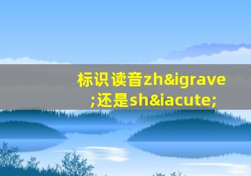 标识读音zhì还是shí