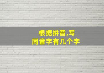 根据拼音,写同音字有几个字