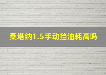 桑塔纳1.5手动挡油耗高吗