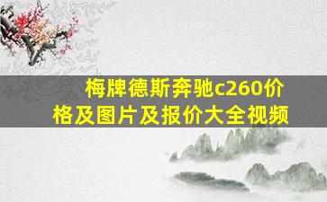 梅牌德斯奔驰c260价格及图片及报价大全视频