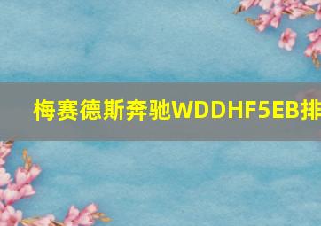 梅赛德斯奔驰WDDHF5EB排量