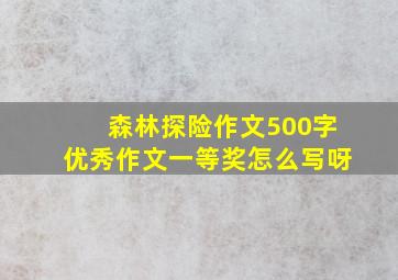 森林探险作文500字优秀作文一等奖怎么写呀