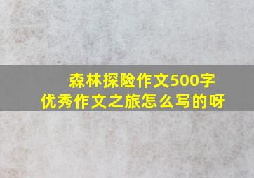 森林探险作文500字优秀作文之旅怎么写的呀