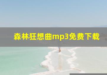 森林狂想曲mp3免费下载