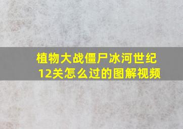 植物大战僵尸冰河世纪12关怎么过的图解视频