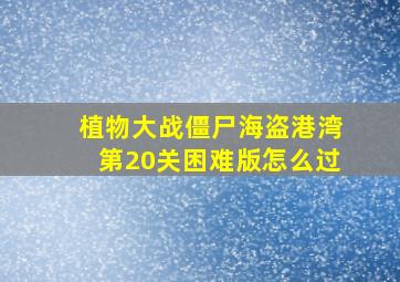 植物大战僵尸海盗港湾第20关困难版怎么过