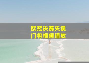 欧冠决赛失误门将视频播放